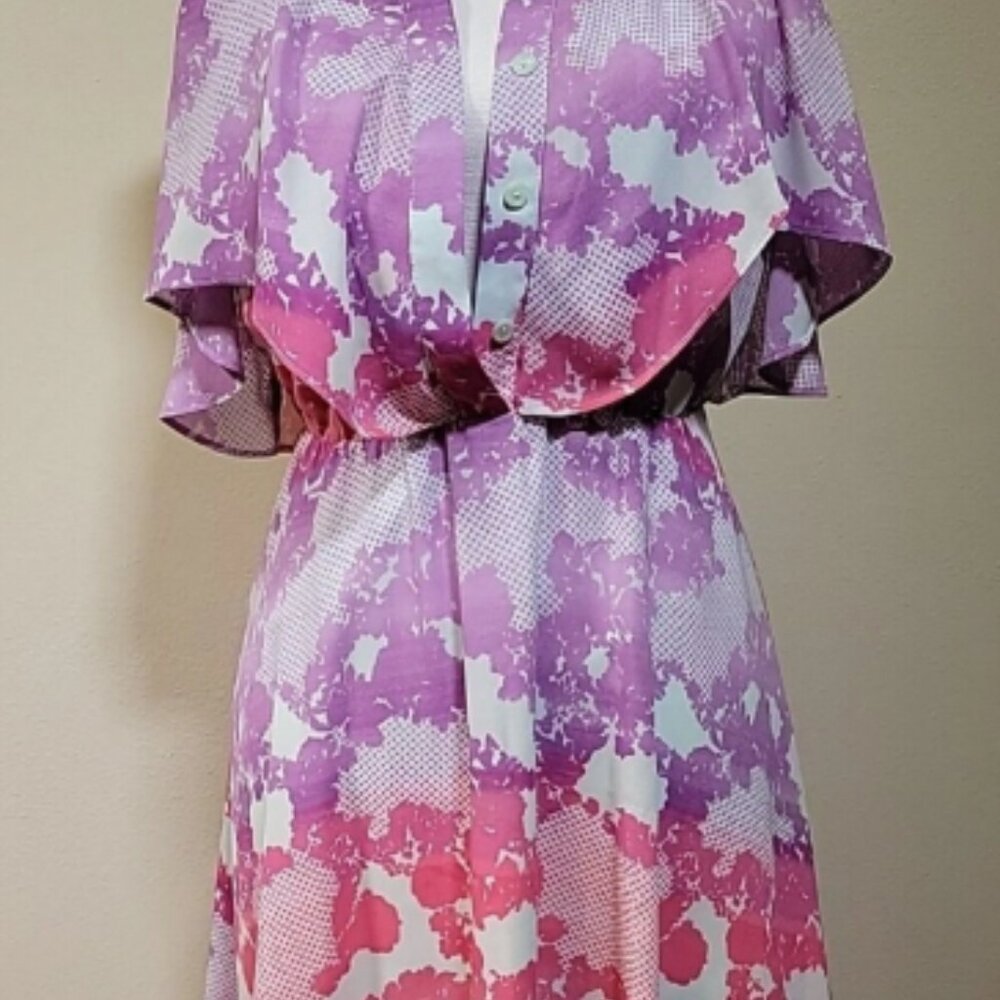 L'Amour Nanette Lepore Women's Dress Ruffle Racerback Buttons Sundress
